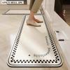 Kitchen Carpet Absorbent Non-slip Oil-proof Diatomite Floor Mat Minimalist Striped Rug Long Size Home Decoration Rugs Alfombra