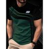 Men's Striped Top Simple Comfortable Short-sleeved Fashionable T-Shirts Men’s