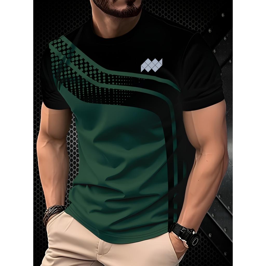 Men's Striped Top Simple Comfortable Short-sleeved Fashionable T-Shirts Men’s