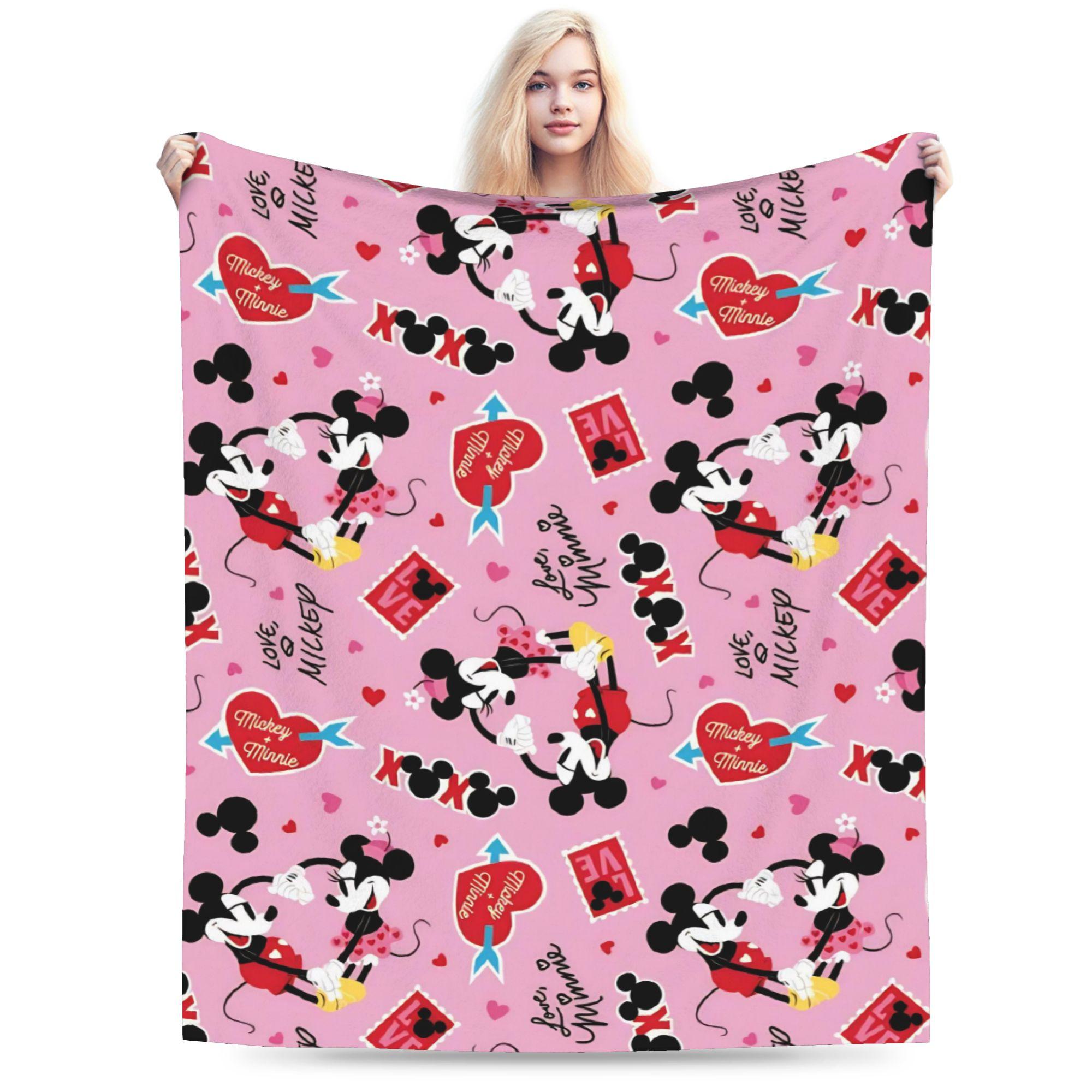 

GUOYU Blanket Valentines Day Mickeys And Minnies Blanket Cozy Soft Throw Blankets for Bed 50x60 Inch Multisize Bedspreads 75x100cm (30x40inch)