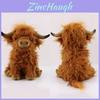 Realistic Design Scottish Highland Cow Plush Toy Soft And Safe For Kids 25cm