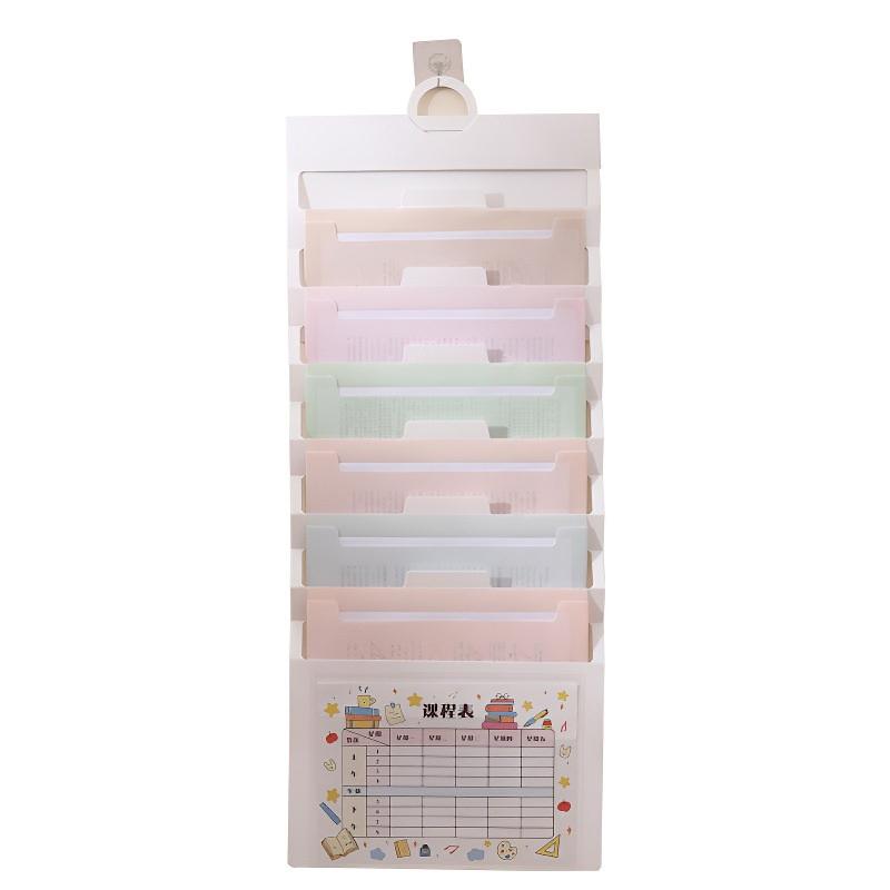 6-Taschen Hängeordner Mehrfarbiger Hängeaktenorganizer Abnehmbarer Hängepapierorganizer