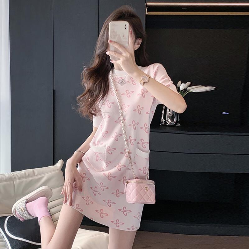 

JK&JS Elegant Printed A-Line Mini Dress L