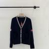 T&B Academy Women's Striped V-Neck Cardigan - Autumn/Winter 2026 Outerwear Collection