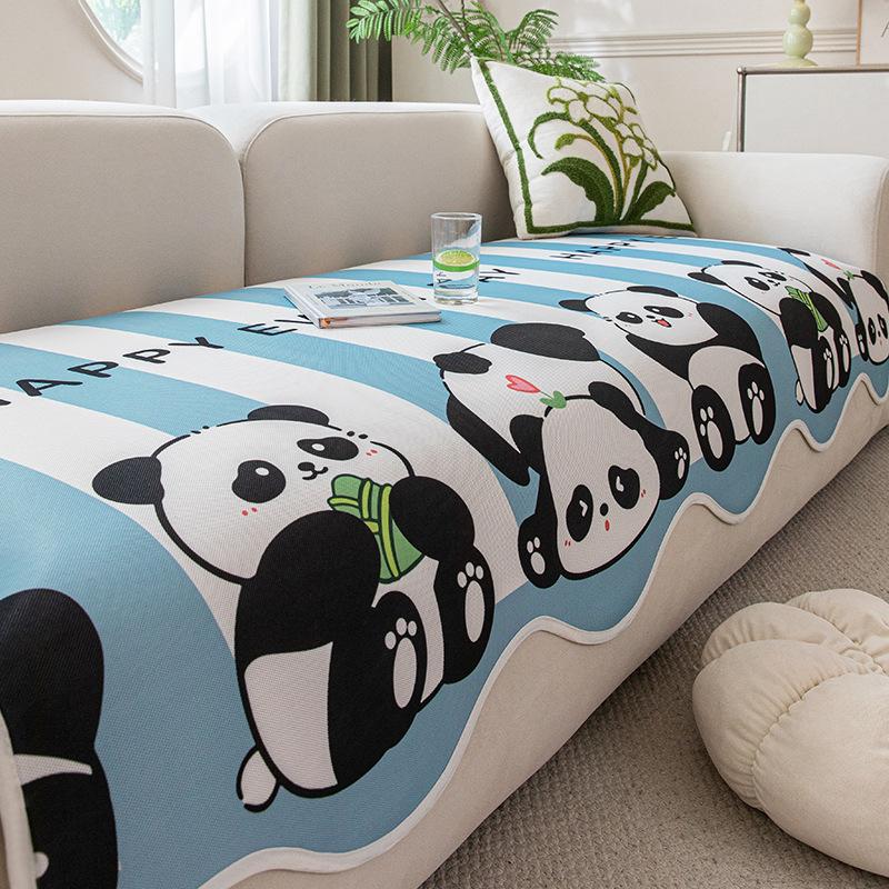 Sofa cushion summer sofa mat cushion summer cover cool feeling ice silk fixed non-slip summer seat cushion 2025 new