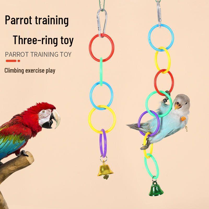 Parrot Entertainment Toy: Hanging Ring, Climbing, Chewable - Ideal for Relieving Boredom, with Free Shipping for New Customers