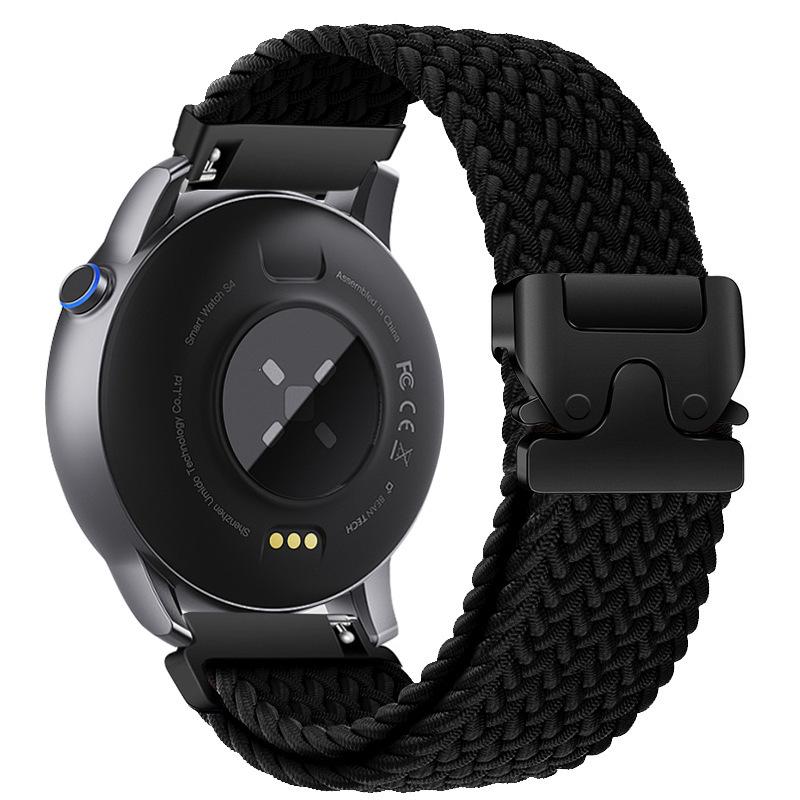 Cinturino in Nylon Intrecciato Compatibile per Huawei GT5 e Samsung Watch4567 con Fibbia ad Ombrello