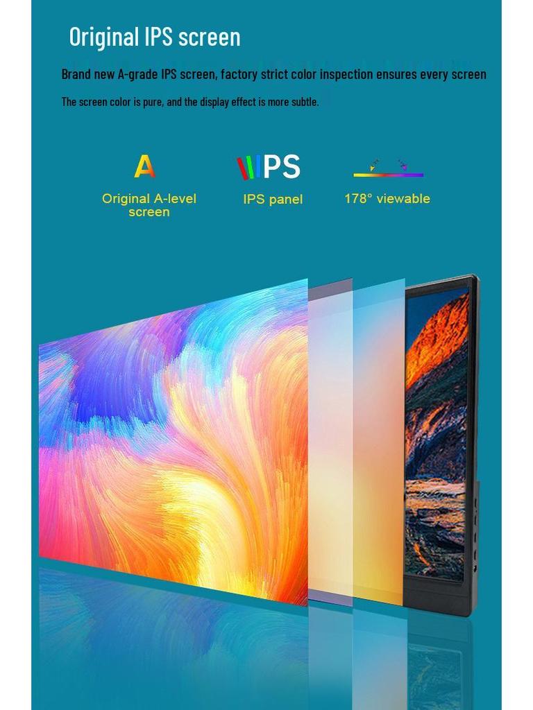 15.6" Touchscreen Portable Monitor - P16A Laptop Secondary Display for PS4/Switch.