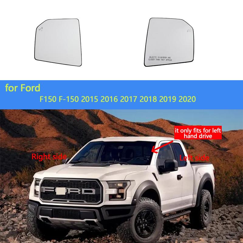 Do Ford F150 F-150 2015- Zewnętrzne Lustro Wsteczne Samochodu Soczewka Z Ogrzewaniem Ostrzeżeniem o Martwym Polu Akcesoria Pomocnicze FL3Z17K707D