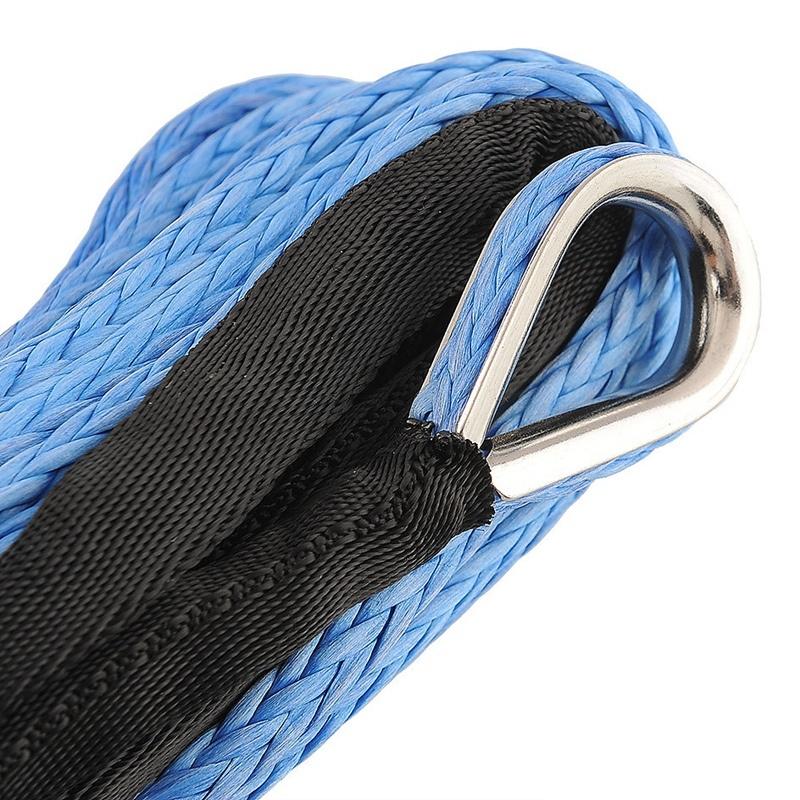 7700Lbs Electric Winch Rope Nylon Rope High Strength Fiber Rope 6mm X 15M Car Rope Tow