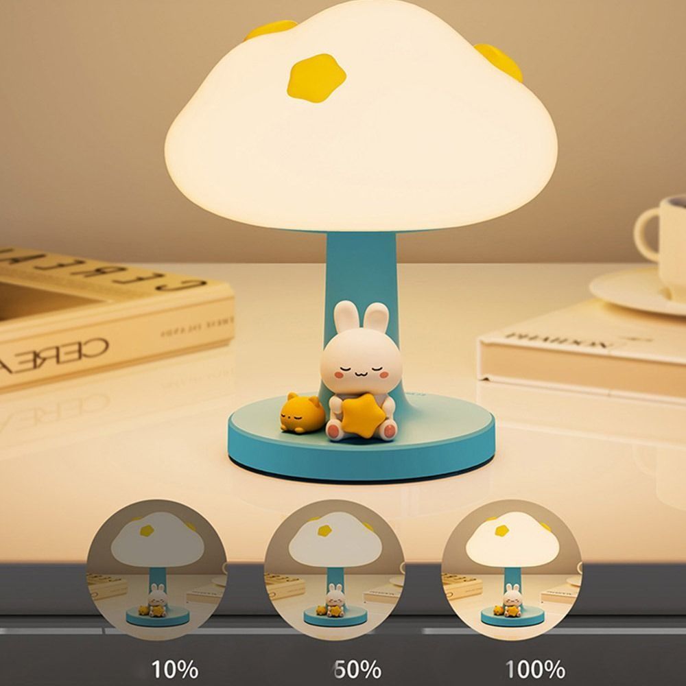 USB Charging Cloud Table Lamp Timed Bedside Table Lamp Sleeping Atmosphere Light Home Decor