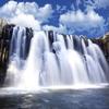 3d Mural Flowing Waterfall Wallpaper Blue Sky And White Clouds Fresh Nature Wallpaper For Living Room Home Decor