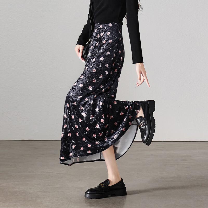 Юбка SOFSIL с принтом  Бархатная Роза , А-силуэта L