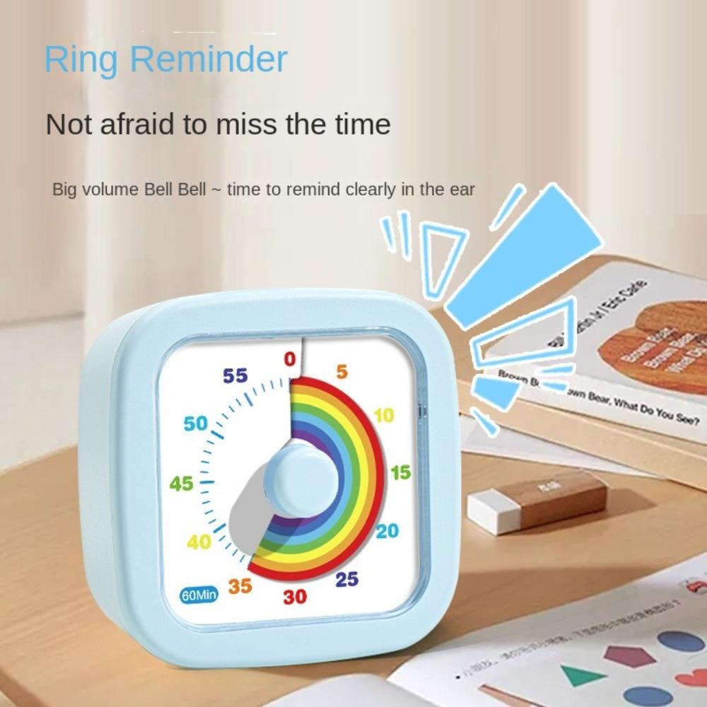 Round/Square Countdown Alarm Clock 60 Minutes Kitchen Timer Visual Timer  Reading Room