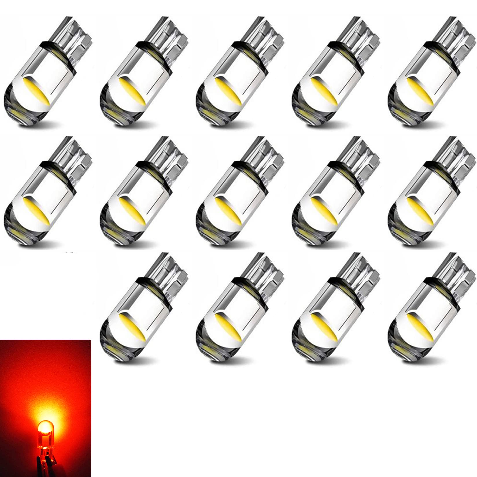 

T10, Car LED, Courtesy, Position, Room Lamp, License Plate Light, Trunk Light, Clearance, Tail Lamp, Pack of 14 (Red) красный