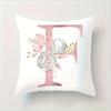 Abc Letter Floral Alphabet Decorative Pillow Cover Indoor Outdoor Party Farmhouse Home Decor Peach Skin Monogram Aesthetic Art
