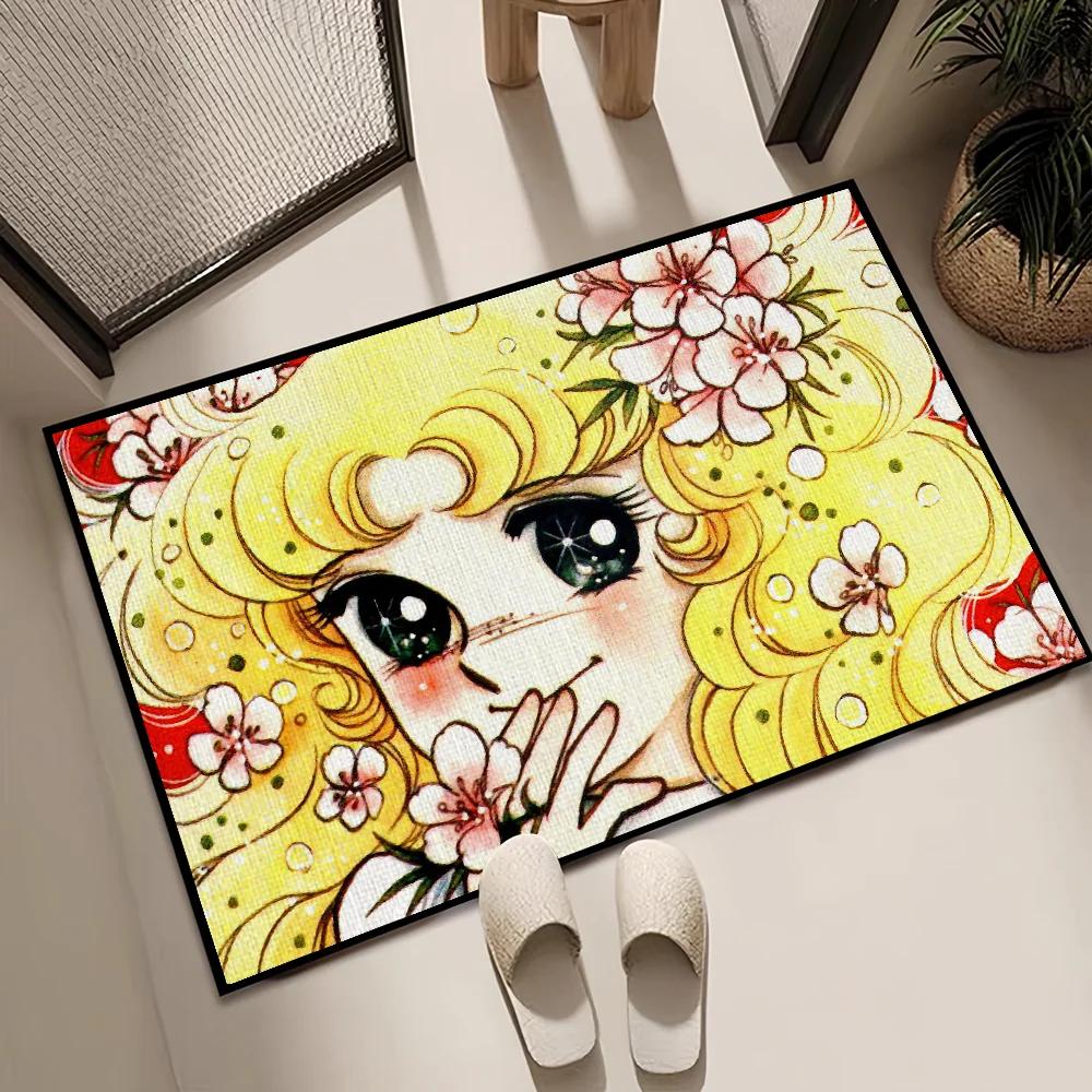 Candy Candy Anime Door Mat Welcome Doormat Non-slip Floor Mat Bedroom Kitchen Bath Balcony Hallway Rugs Home Decoration Carpet