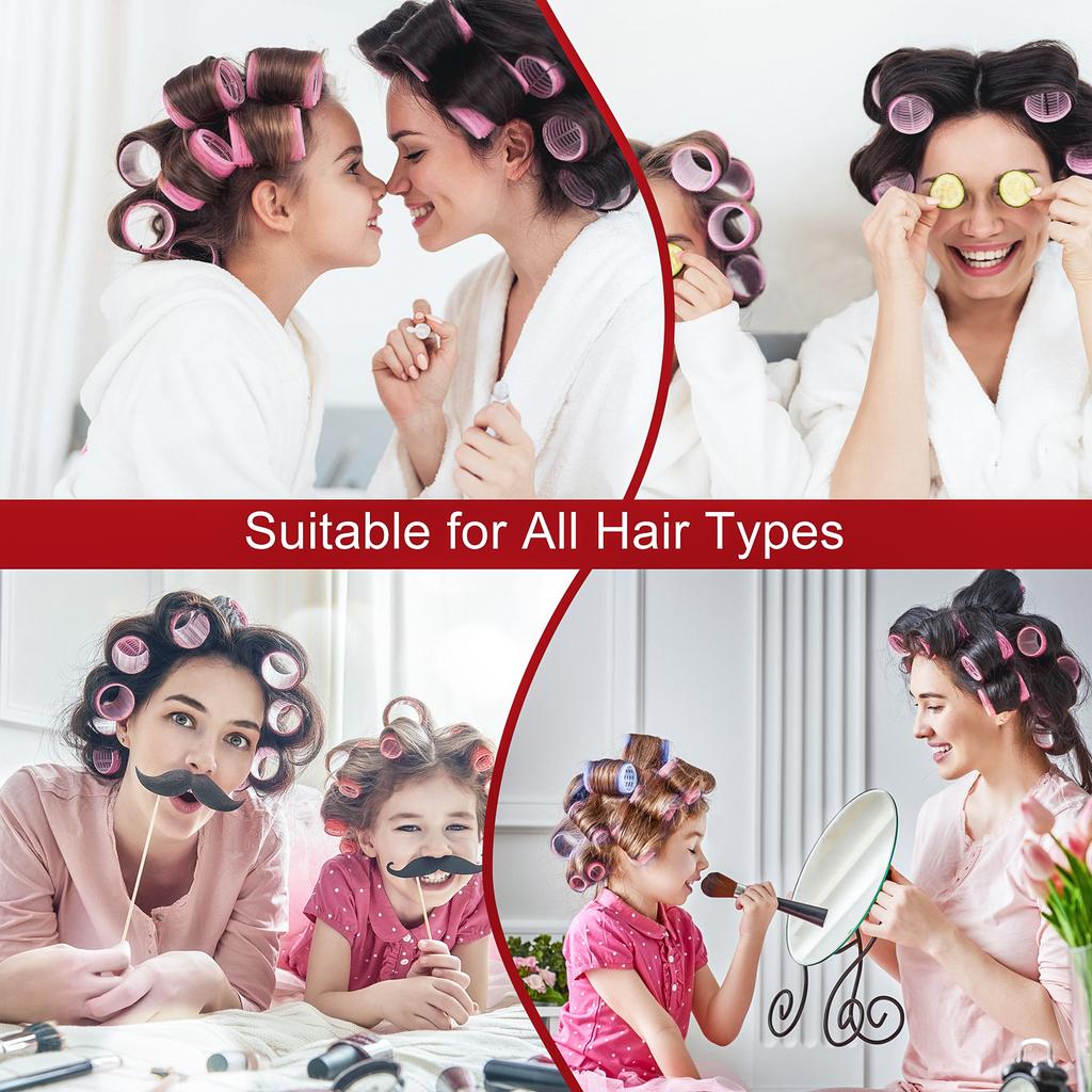 Hair Rollers Self Grip Salon Hairdressing Curlers DIY Curling Tool 10 Packs