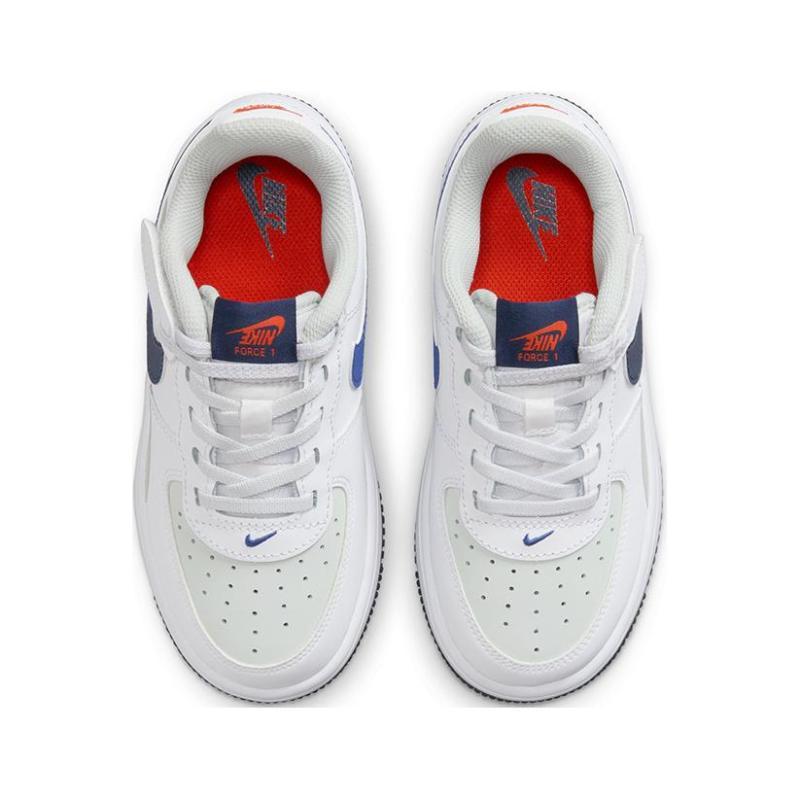 Nike Air Force 1 Anti-Slip Wear-Resistant Low-Top Kids' Skateboarding Shoes Gray Blue Children Aged 3-7 Years Old Sneakers FN0410-002