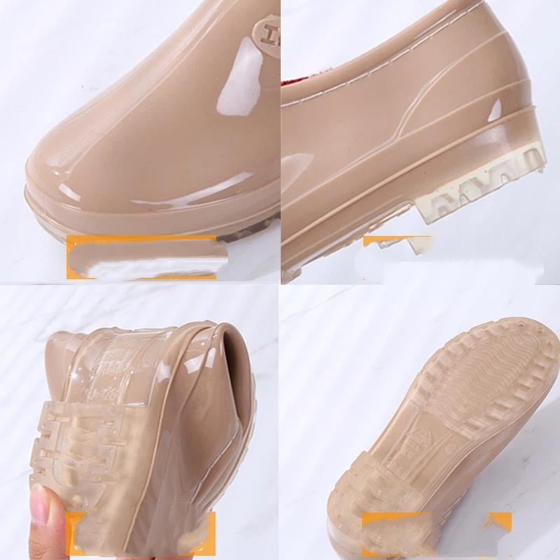 Ladies' Fashionable Outdoor Anti Slip Low Top Rain Boots And Rubber Shoes