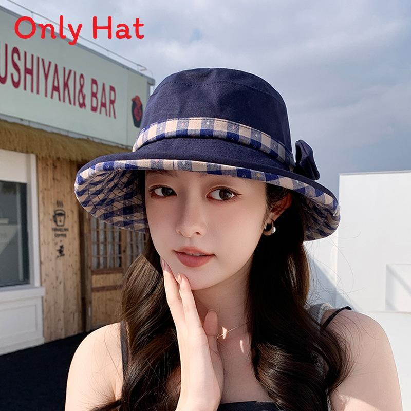 Cotton Summer Sun Hat With Wide Brim And Adjustable Fit For Outdoor Travel And Sun Protection