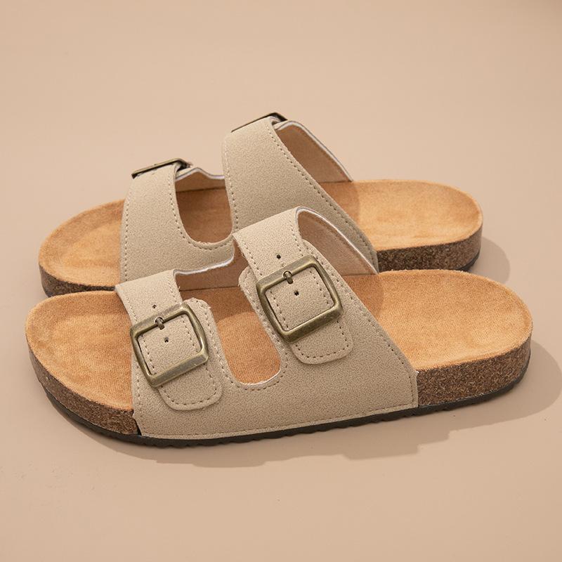 Fashion Buckle Women's Cork Sandals Casual Beach Women's Slippers Summer Women's Shoes