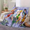 1pc Tinker Bell Printing Blanket - Soft, All-Season Throw for Office Blanket,  | Personalized Gift with Adorable Cartoon Design