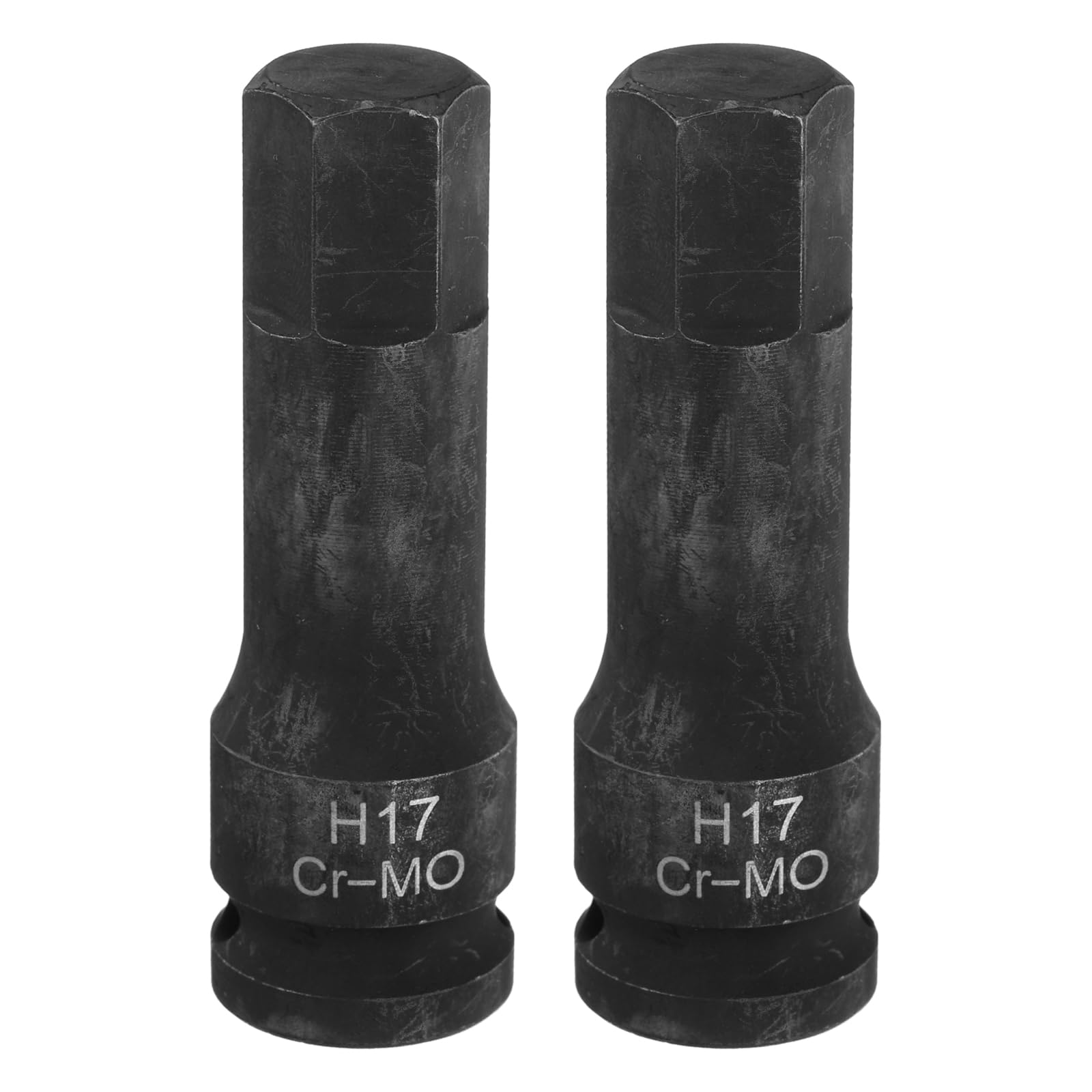 

uxcell H17 Hex Impact Bit Drive Hex Long Screwdriver Socket Adapter for Electric Ratchet Wrenches 2-Piece (17mm) Socket, 1/2 Socket, CR-MO Steel, чорний