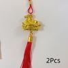 2/6 Pcs 2026 Year Of The Horse Wall Hanging Car Ornament Chinese New Year Red Gold Pendant Lucky Decor Housewarming Gifts