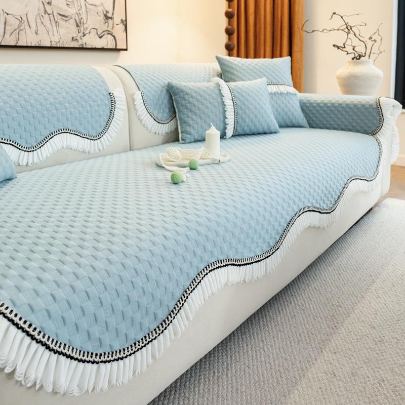 Special-Shaped Cool Ice Silk Sofa Cushion Summer Mat Irregular Non-Slip Seat Cushion Living Room Light Luxury Sofa Cover