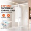 Frameless Shower Door 58-59" x 75" SGCC Tempered Glass 5/16" Chrome