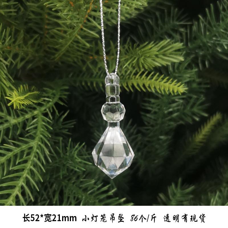 New Christmas Transparent Ice Crystal Snowflake Christmas Tree Decoration Supplies Christmas Atmosphere Christmas Tree Snowflake Pendant