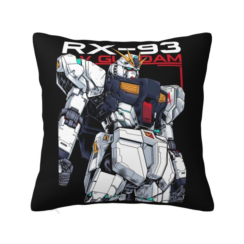 Custom Modern Gundams Robot Anime Cushion Cover for Sofa Velvet Game Manga Throw Pillow Case