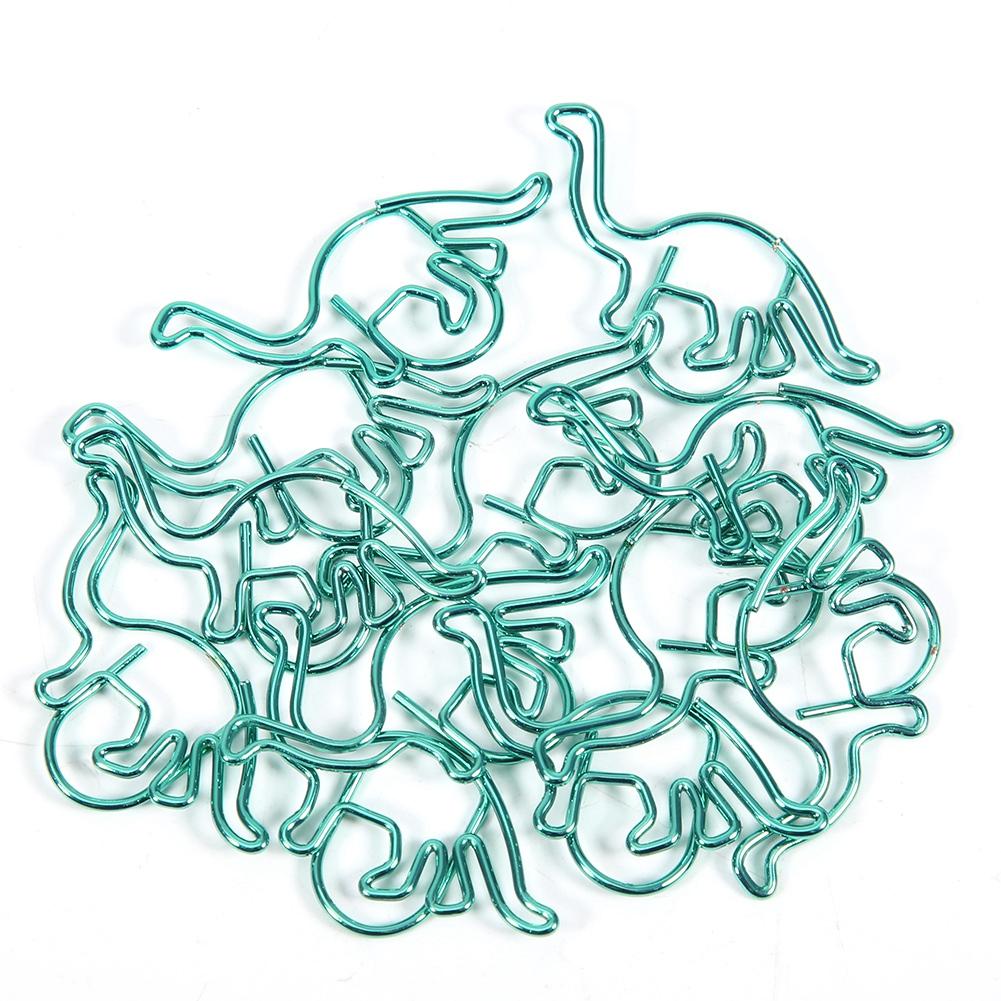 

12 Pcs Clip Dinosaur Shaped Color Coated MultiFunction Thickened Paper Clip 3x3cm