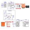 XT60IF Female Plug to O Type Terminal Converter Cable Wire Perfect for Solar Charging Features Fire Resistant Properties
