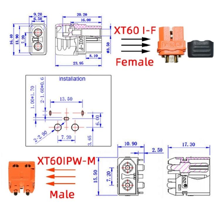 XT60IF Female Plug to O Type Terminal Converter Cable Wire Perfect for Solar Charging Features Fire Resistant Properties
