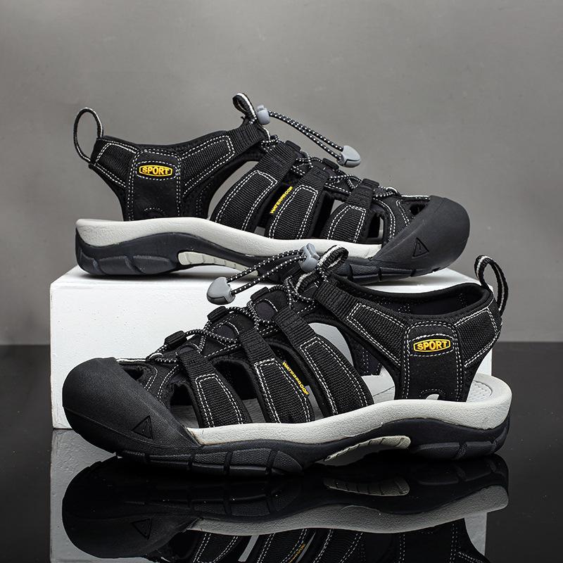 Sandals popular summer sandals men's thick-soled bag head men's beach shoes retracement shoes large size outdoor shoes