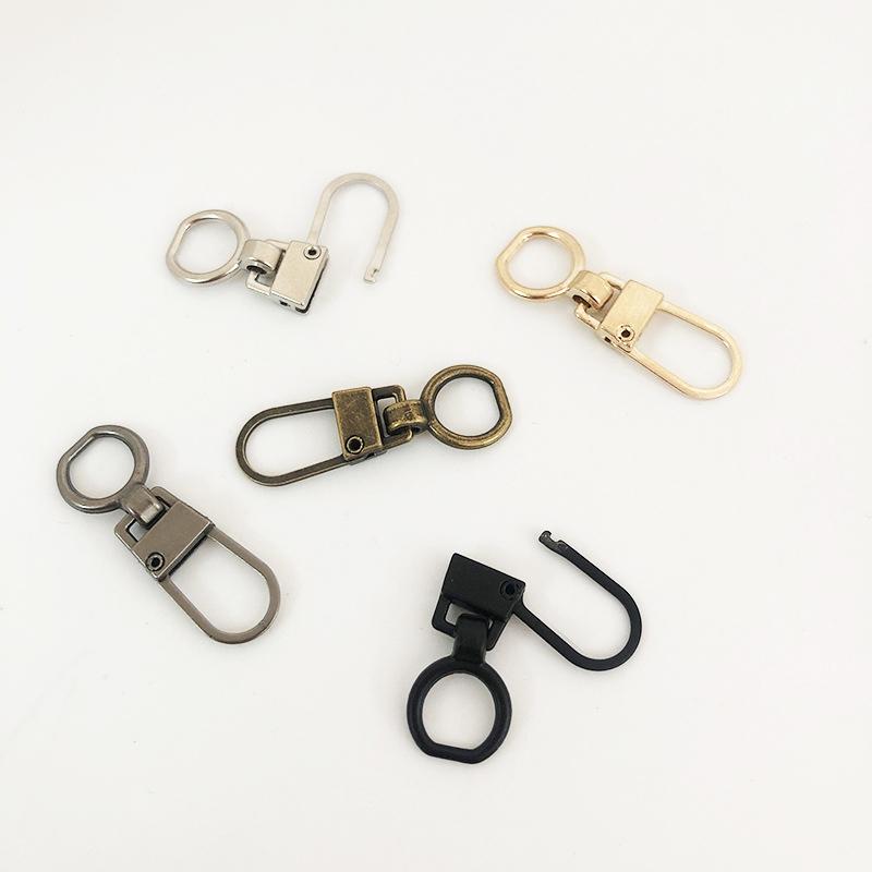 1Pcs Leather Zipper Metal Pullers for Zipper Sliders Replacement Repair Zipper Head for Bags Clothes DIY Sewing Accessories