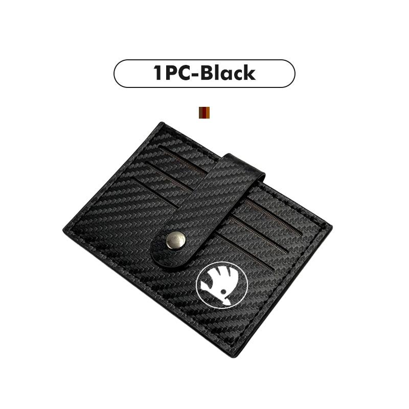 For Skoda Car Anti theft Rfid Credit ID Card Holder Wallet Men Leather Bag Wallet octavia a5 a4 mk1 2 fabia superb rapid mk3 usbn43