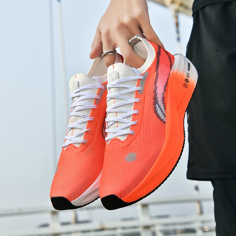 

Модные уличные кроссовки для мужчин и женщин, для хайкинга, с толстой подошвой, легкие, дышащие, с амортизацией, для бега, тренировок, спортивные 36 красный