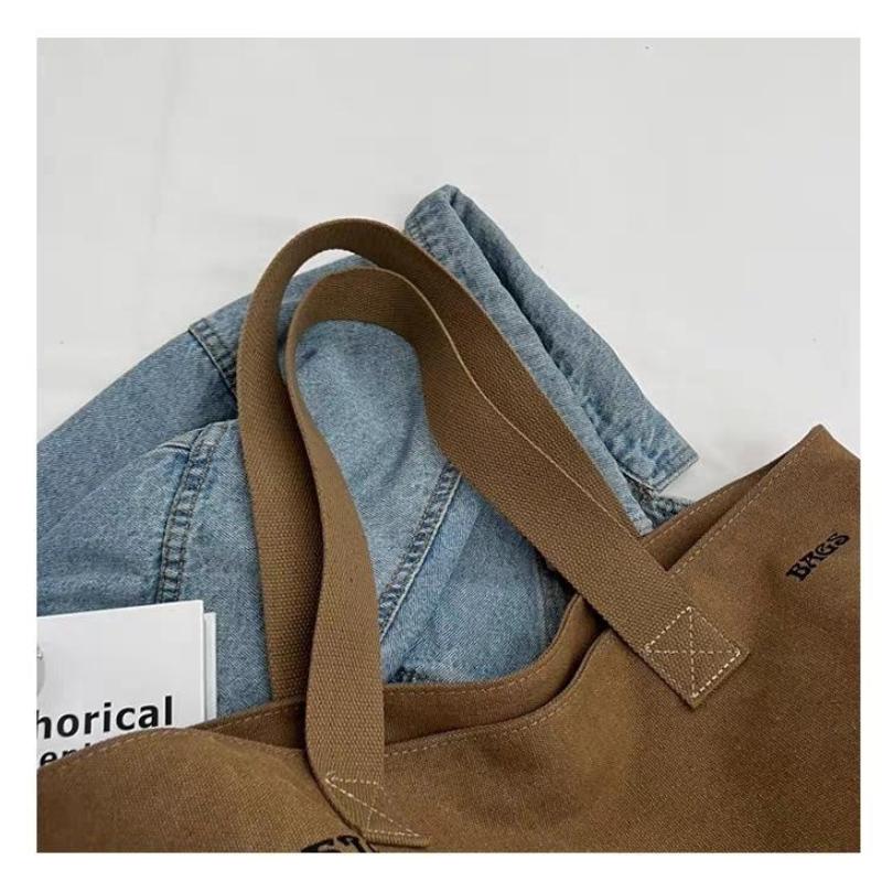 Frühling und Sommer Große Kapazität Canvas Tasche, Modische Damen Einzel Schulter Handtasche, Studentische Frühjahrs-Ausflugs-Reisetasche