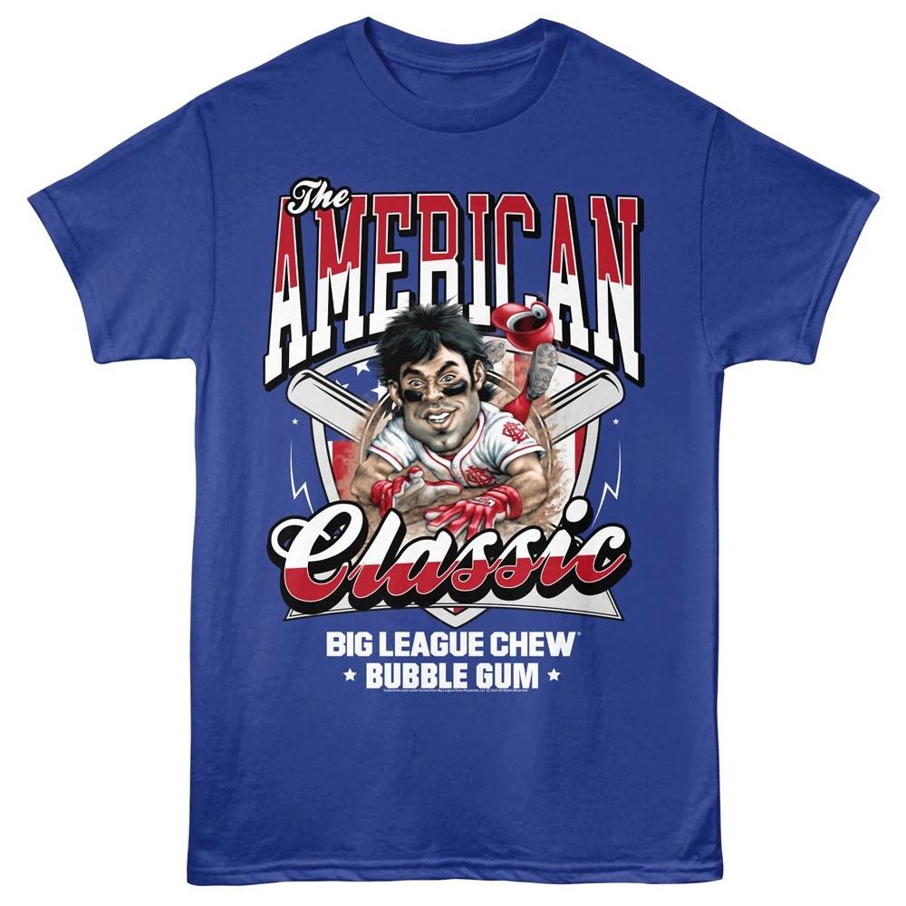 Жевательная резинка Big League Chew Американская классика Мультяшный Пит Роуз Мужская футболка L