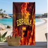 Spanien Fußball Druck Strandtuch Schnelltrocknend Super Saugfähig Weiches Badetuch für Schwimmen Strand Reisen Fan Souvenir Geschenk