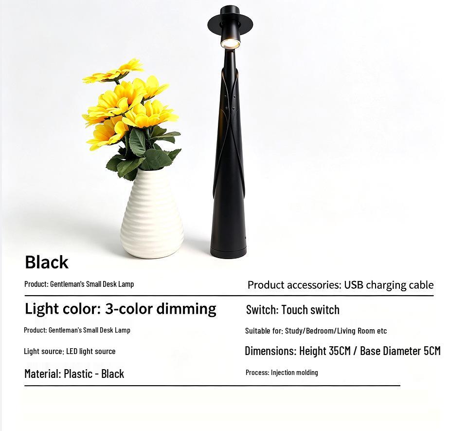 Elegant Italian-Style USB Bedside Lamp: Sophisticated Atmosphere Desk Light