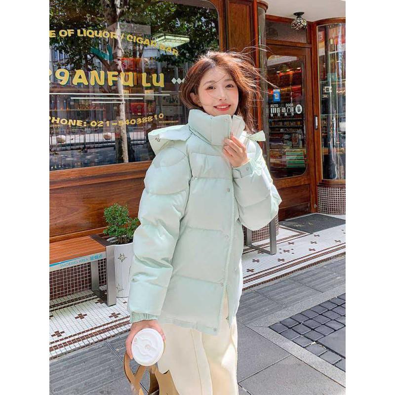 Couple Short Down Jacket Winter Thick Hooded Loose Fit