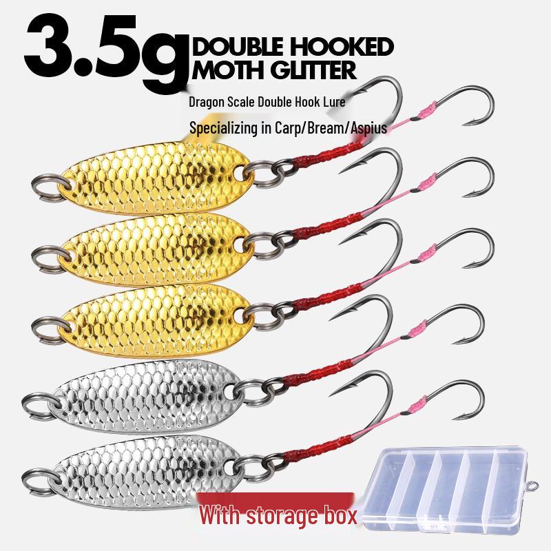 Meteorite Stone Micro Lure: Spinning Sunflower Seed Sequin Hook for Fly Fishing, Rigged for Mandarin Fish with White Stripes