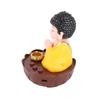 Singing Buddha Figurine USB Charging Desktop Buddha Decorative Statue with Sound for Desk Car