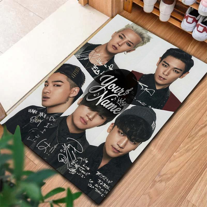 Bigbang Music Custom Name Carpet Rug For Living Room Bedroom Home Sofa Decoration Kids Play Nonslip Floor Mat