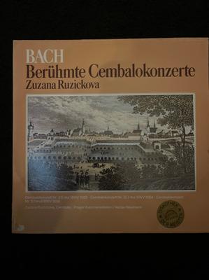 LP Record JOHANN SEBASTIAN BACH, ZUZANA RŮŽIČ - Berühmte Cembalokonzerte 27156XAK Supraphon 1975 Germany Classical Used