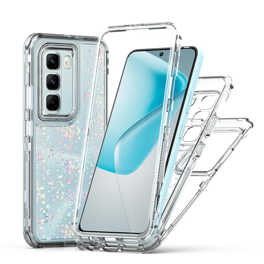 For Infinix Hot 50 Pro+ 4G Case Precise Cutouts Acrylic TPU Clear Phone Cover with Laser-printed Film